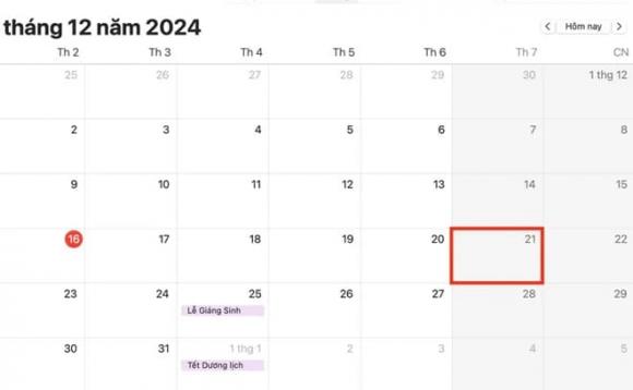 Ngày đông chí, Đông chí 2024