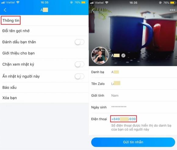 Zalo, cách tìm số điện thoại trên zalo