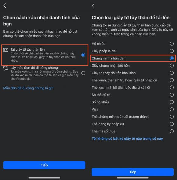 Cách xác thực Facebook