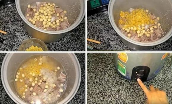 Cách nấu cháo sườn bằng nồi cơm điện