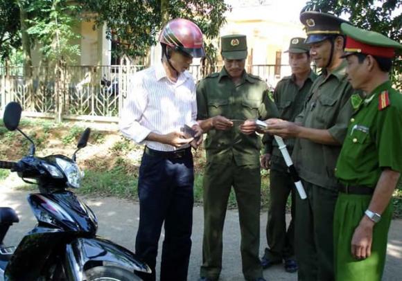 Công an xã, vi phạm giao thông, luật giao thông