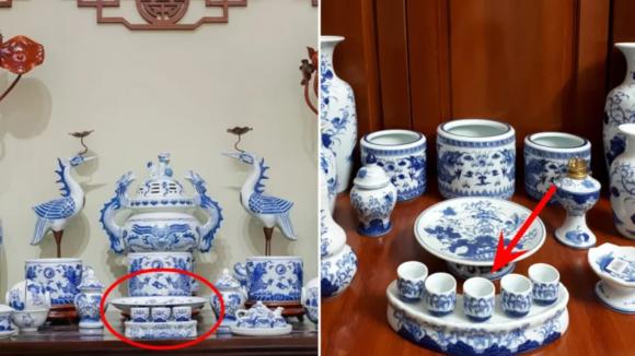 bàn thờ, thắp hương, chén nước 