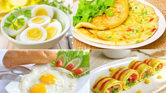 Trứng luộc và trứng ốp la, dạy nấu ăn , món ngon