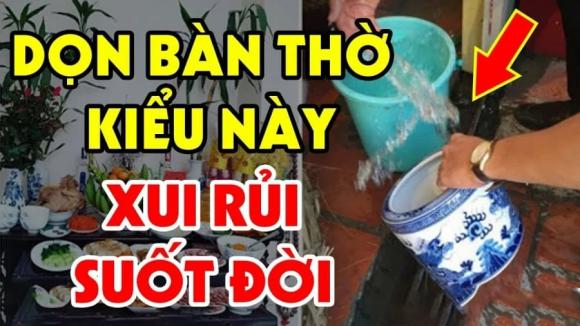 tết nguyên đán, lau bàn thờ