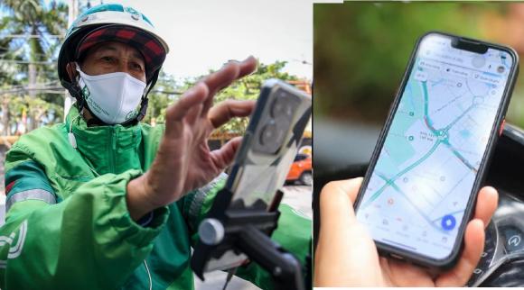 gắn điện thoại xem Google Maps khi lái xe , vi phạm luật giao thông