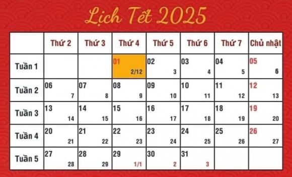 Ất Tỵ 2025, năm 2025 âm lịch có 384 ngày