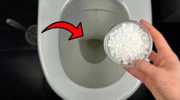  muối vào bồn cầu, đổ  muối vào bồn cầu, dọn nhà, dọn nhà cuối năm 