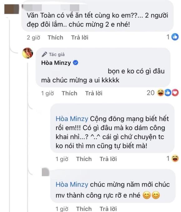 Hoà Minzy, Văn Toàn, sao Việt 