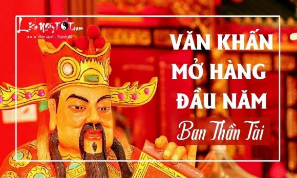 văn khấn mở hàng đầu năm