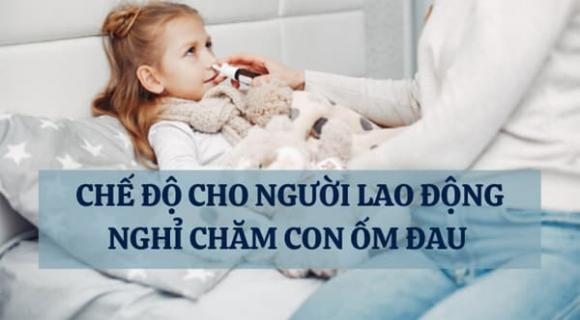 chế độ ốm đau, người lao động được nghỉ bao nhiêu ngày chăm con ốm, bảo hiểm xã hội