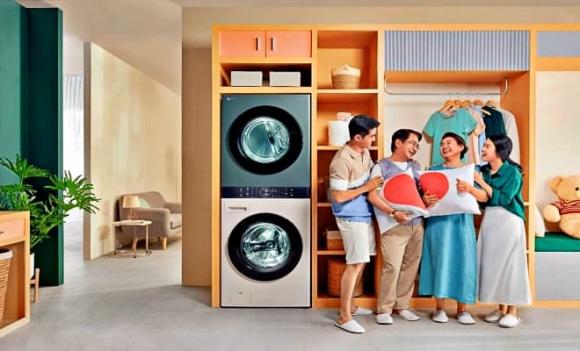 mùa nồm ẩm, cách làm khô quần áo mùa nồm, tủ sấy, máy sấy quần áo, máy giặt sấy kết hợp