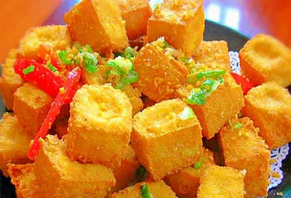 chiên đậu phụ, mẹo chiên đậu phụ không dính chảo, mẹo vặt