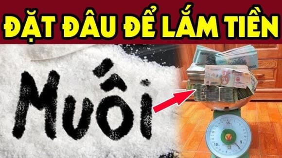 đặt muối trong nhà, mẹo hút thần tài