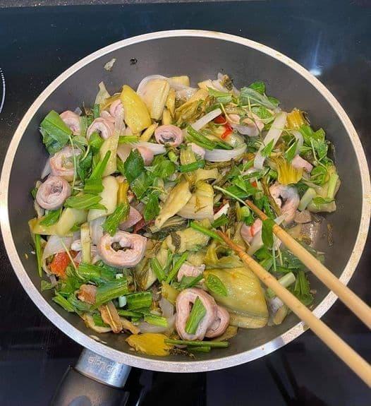 dưa cải chua, món ngon từ dưa cải chua, món ngon ngày lạnh