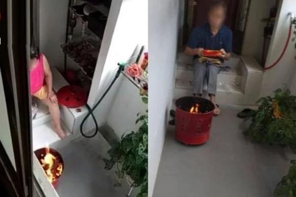 đốt vàng mã trong nhà chung cư