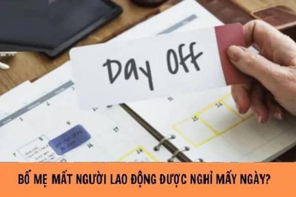 Bố mẹ vợ mất được nghỉ mấy ngày, luật lao động