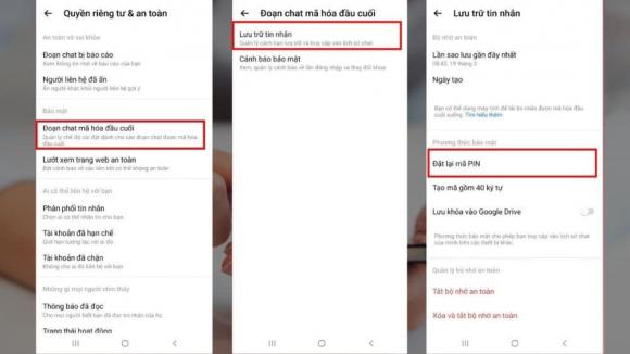 quên mã PIN Messenger, cách lấy lại mã PIN Messenger