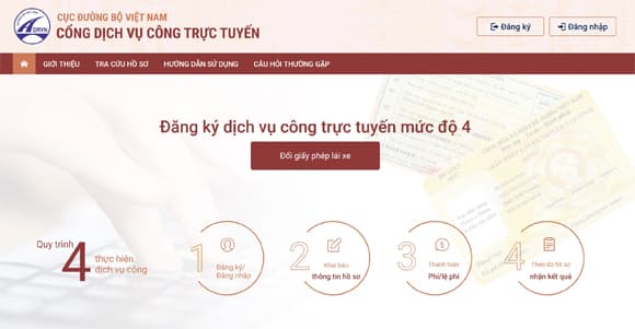 đổi giấy phép lái xe trực tuyến, thủ tục cấp đổi giấy phép lái xe