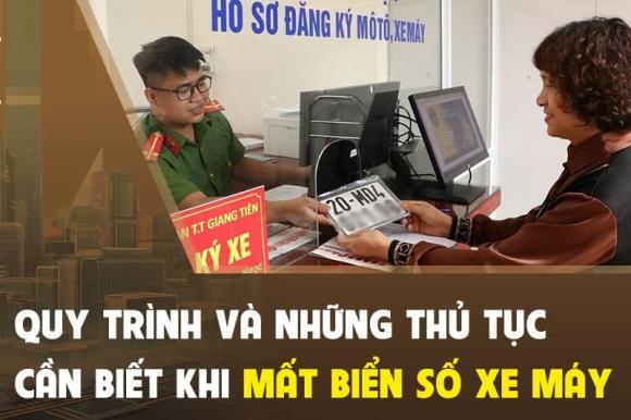 rơi mất biển số xe