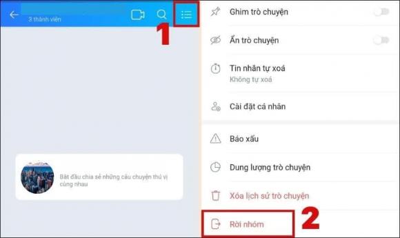 Cách rời nhóm Zalo trong im lặng