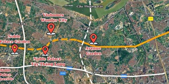 bất động sản, Trục Đại lộ Tây Thăng Long, Thị trường phía Tây Hà Nội, dự án lớn