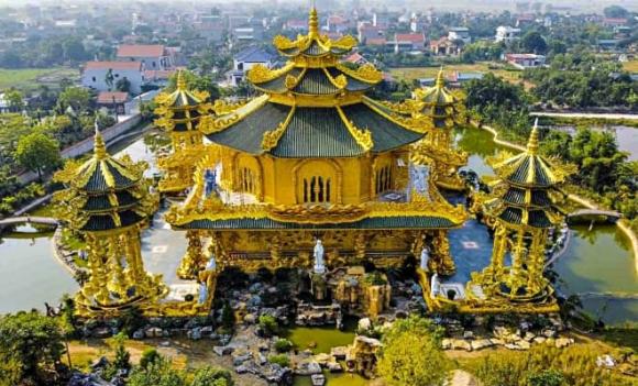 Ngôi chùa dát vàng, chùa Phúc Lâm, Hưng Yên, điểm đến tâm linh 