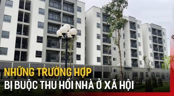  nhà ở xã hội, NƠXH, trường hợp bị thu hồi nhà ở xã hội