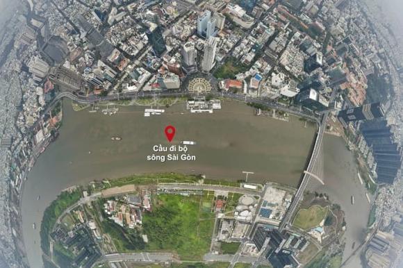 cầu đi bộ qua sông Sài Gòn

