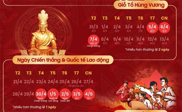 Phố đi bộ Hồ Gươm, Lễ giỗ tổ, nghỉ lễ 30/4