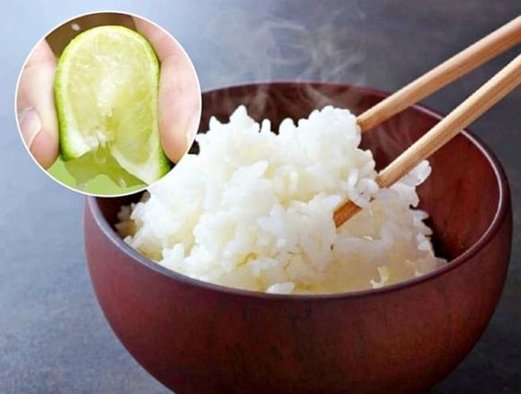 Cơm trắng, nước cốt chanh, nấu cơm, mẹo vặt, mẹo hay