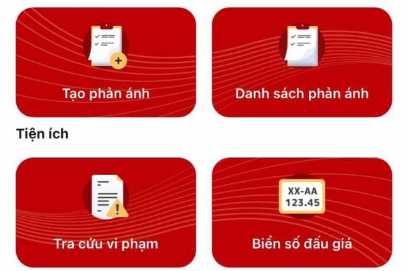 báo tin vi phạm giao thông