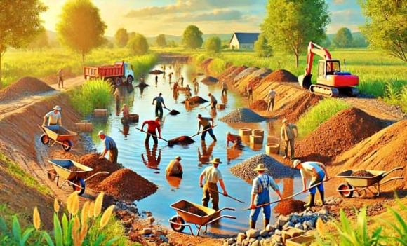 hợp tác xã, giấy chứng nhận quyền sử dụng đất, Giải tỏa đất lấn chiếm, San lấp ao hồ