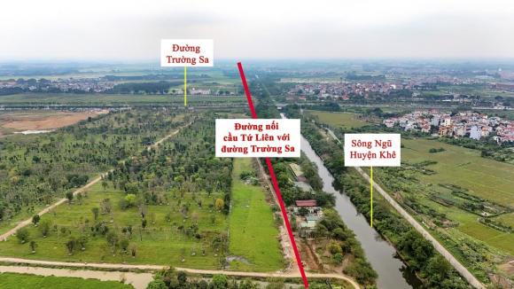 cầu tứ liên, đường kết nối cầu Tứ Liên với cao tốc Hà Nội Thái Nguyên