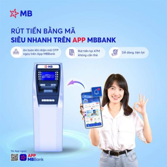MB bank, rút tiền không cần thẻ tại cây ATM, Ngân hàng