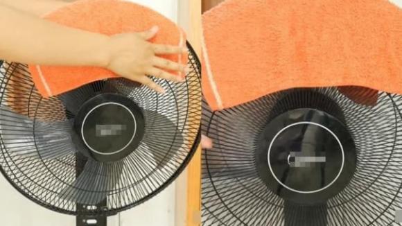 mẹo hay, đắp khăn lên quạt, lưu ý khi sử dụng quạt