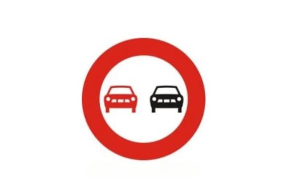 biển cấm vượt, lỗi vượt xe, phạt vượt xe