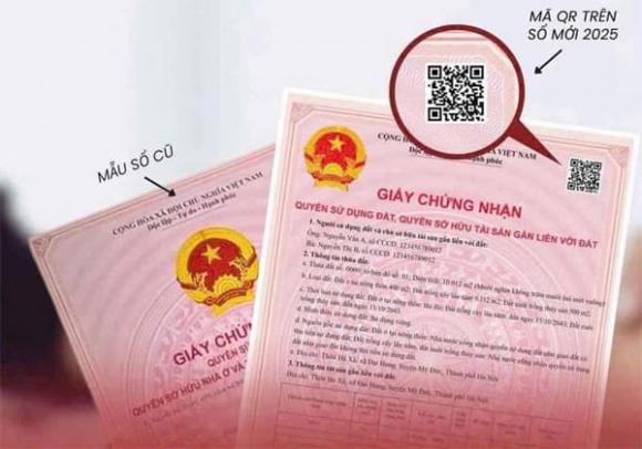 Mã QR trên sổ đỏ, Mẫu sổ đỏ 2025, luật đất đai
