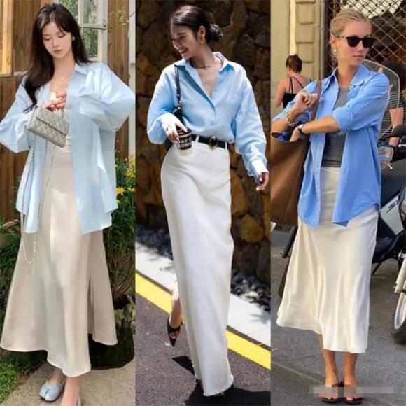 sơ mi, sơ mi xanh, thời trang