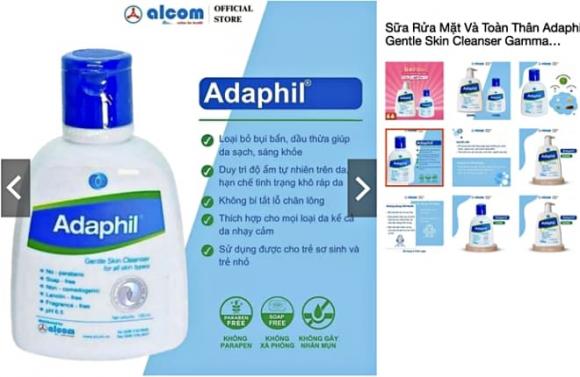 mỹ phẩm, thu hồi, mỹ phẩm không đạt chất lượng, dầu tái tạo da Evit mù U, sữa rửa mặt Adaphil Gentle Skin Cleanser 