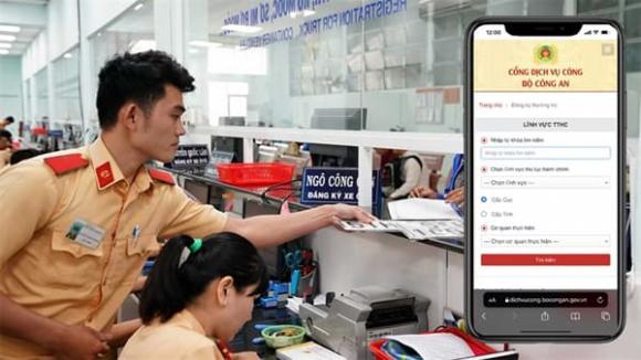 sang tên xe online, sang tên xe trên Cổng dịch vụ công