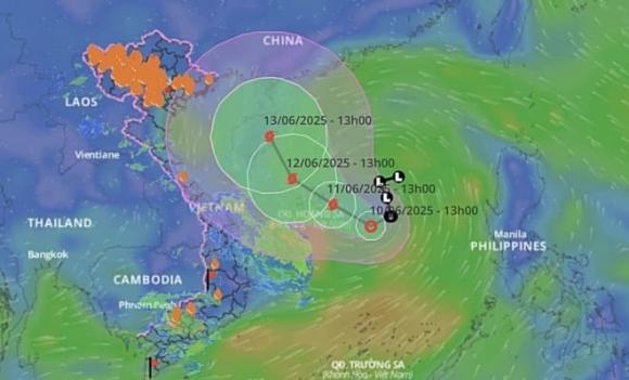 Áp thấp nhiệt đới, bão số 1, cơn bão đầu tiên năm 2025 