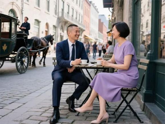 người già, gia đình, con cháu