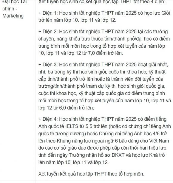 xét học bạ, trường xét học bạ, danh sách trường xét học bạ