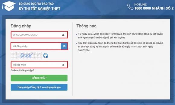đăng ký nguyện vọng xét tuyển đại học, tuyển sinh đại học