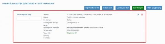 đăng ký nguyện vọng xét tuyển đại học, tuyển sinh đại học