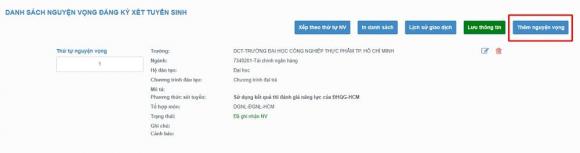đăng ký nguyện vọng xét tuyển đại học, tuyển sinh đại học