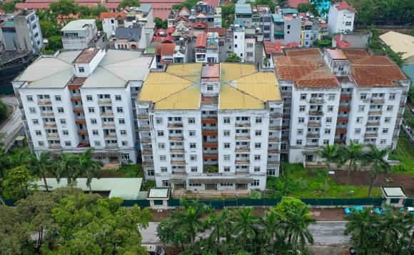 khu tái định cư bỏ hoang,  khu chung cư tái định cư Kiều Mai 