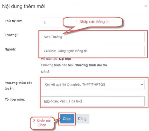 đăng ký nguyện vọng, cách đăng ký nguyện vọng, hướng dẫn đăng ký nguyện vọng
