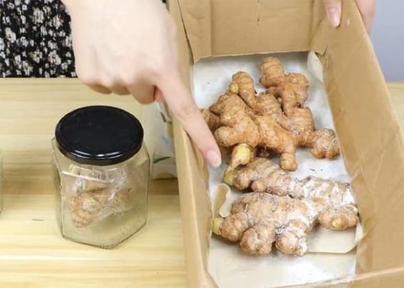bảo quản gừng, củ gừng, mẹo hay