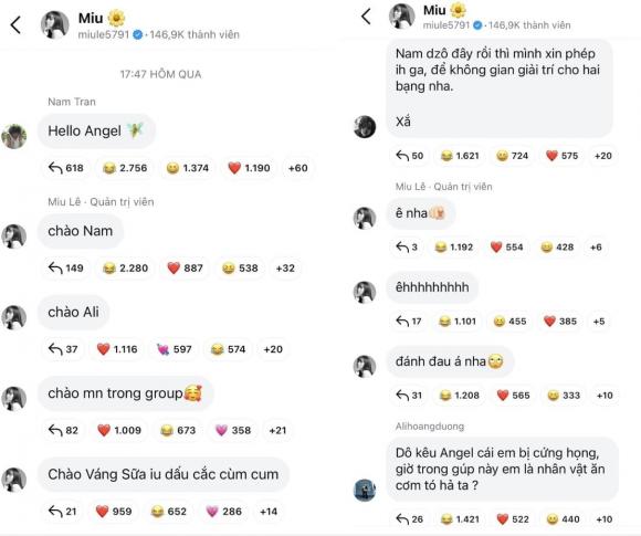 Miu Lê, Nam Vlog, sao Việt 
